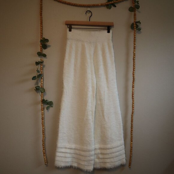 PH5 Wide Leg Fuzzy Flared High Rise Pants Size Small - Picture 2 of 6